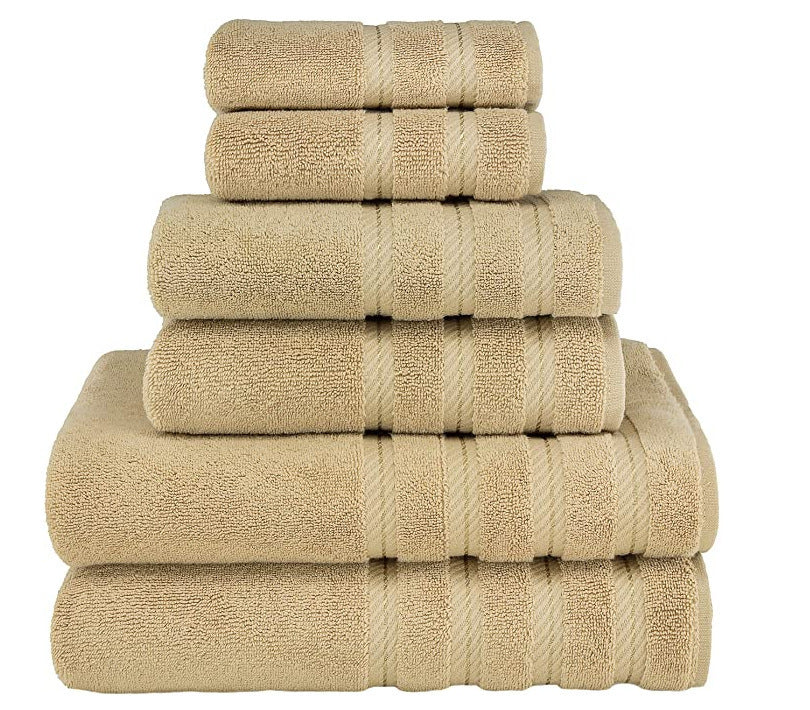 Juego de toallas de baño de algodón de fibra larga absorbente