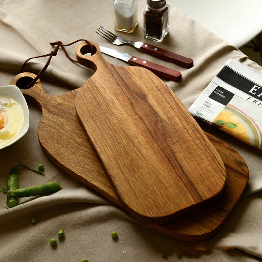 Farmhouse Style Wooden Bread Board With Handle Kitchen