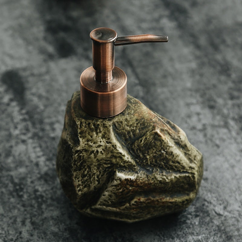 Ceramic Retro Stone Dispenser Soap Dispenser Bathroom
