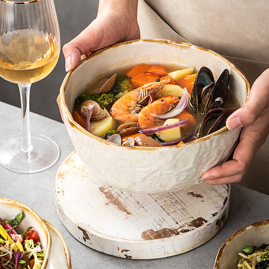 Fashion And Simple Farmhouse Style Ceramic Dishes
