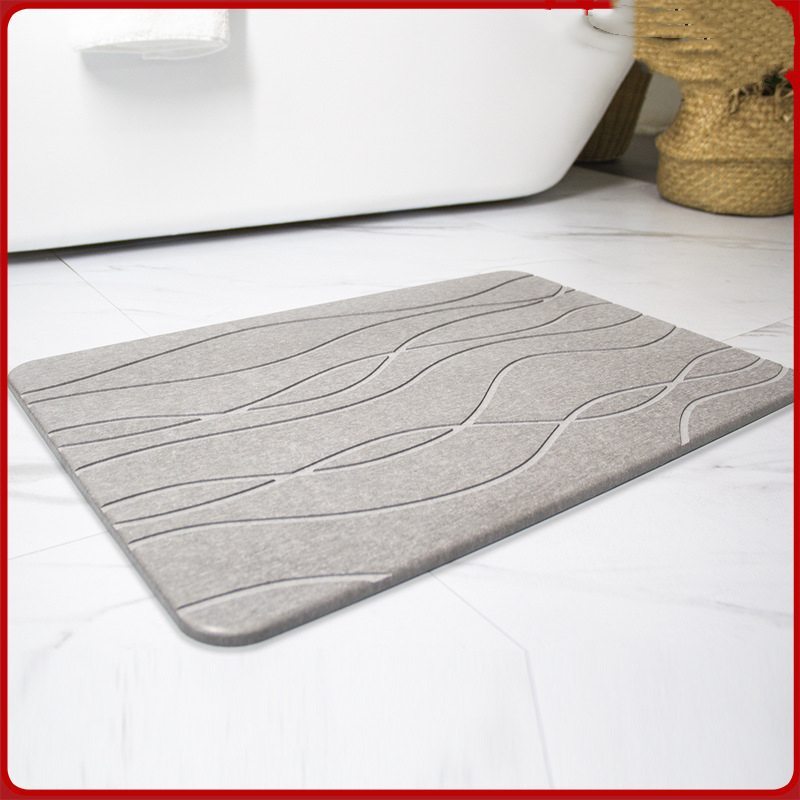 Alfombrillas de baño con diatomeas, almohadilla dura, antideslizante, absorbente, para entrada de inodoro, baño