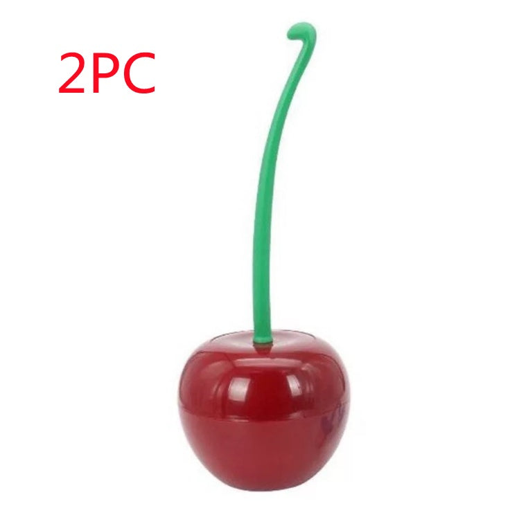 Long Handle Soft Hair Household Toilet Brush Cherry Toilet Brush Daily Necessities Creative Toilet Plastic Brush