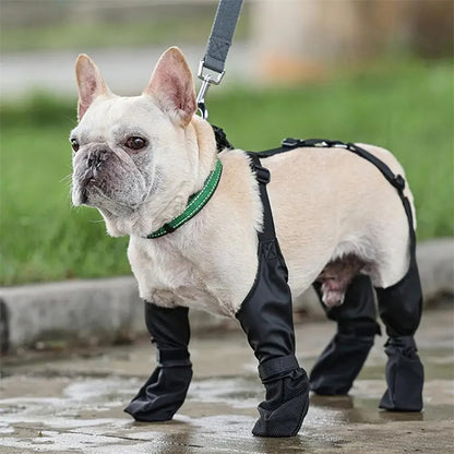 Waterproof Dog Shoes Adjustable Dog Boots Pet Breathbale Shoes For Walking Soft French Dog Shoes Pets Paws Protector Pet Products
