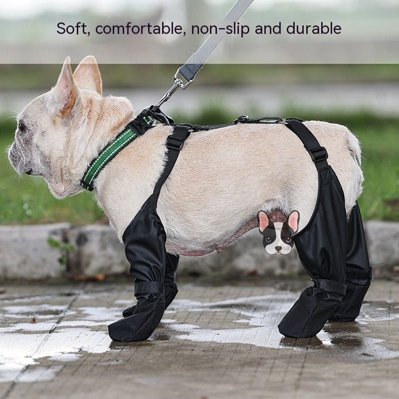 Waterproof Dog Shoes Adjustable Dog Boots Pet Breathbale Shoes For Walking Soft French Dog Shoes Pets Paws Protector Pet Products