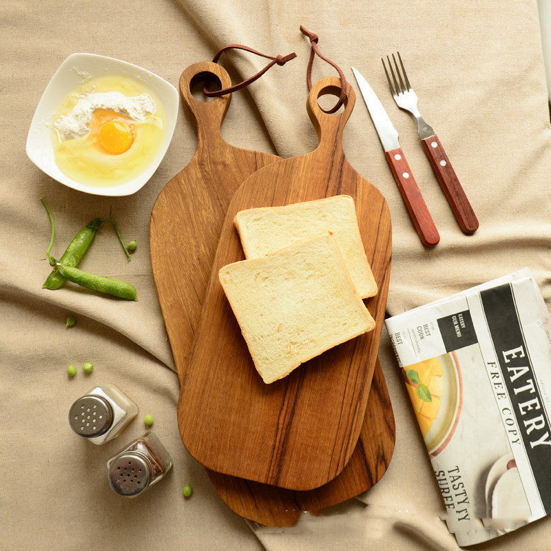 Farmhouse Style Wooden Bread Board With Handle Kitchen