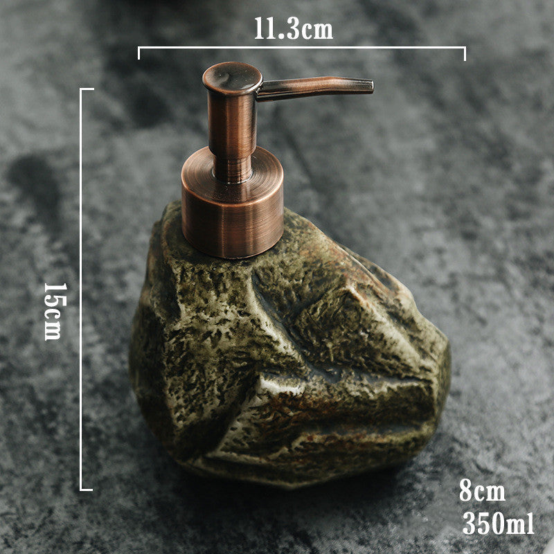 Ceramic Retro Stone Dispenser Soap Dispenser Bathroom