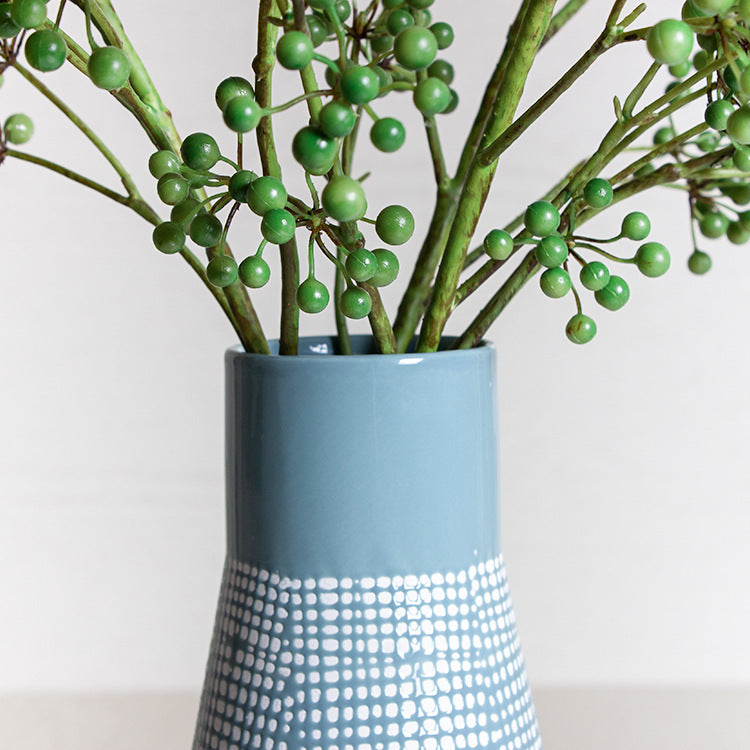 Jarrón de cerámica de estilo minimalista, artesanías para decoración del hogar