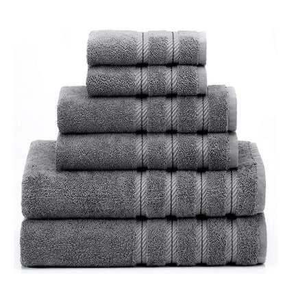Juego de toallas de baño de algodón de fibra larga absorbente
