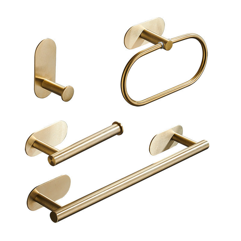 Toallero de barra simple Gancho de baño Colgante dorado para baño