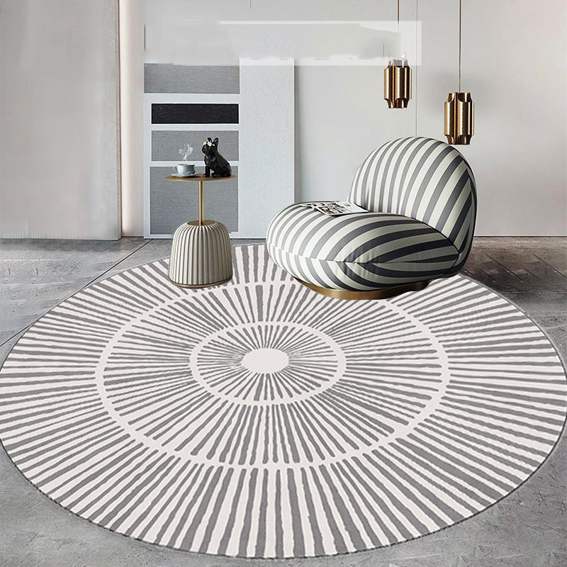 Round Rug Living Room Minimalist Farmhouse Style Coffee Table