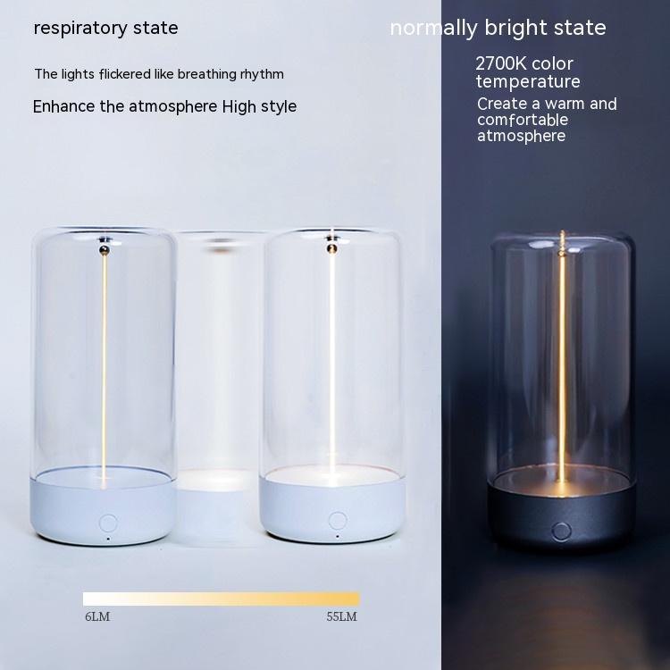 Nueva luz LED para acampar al aire libre, luz nocturna portátil recargable tipo C con alta transparencia y luz de ambiente creativo anticaídas