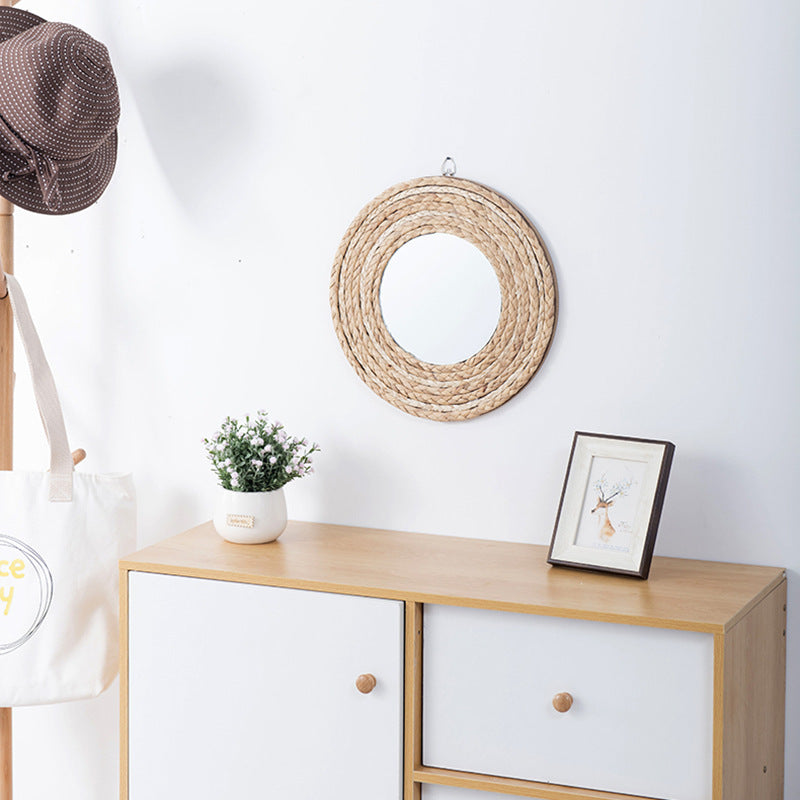 Round Makeup Mirror Wall-mounted Round Mirror Decor Bathroom