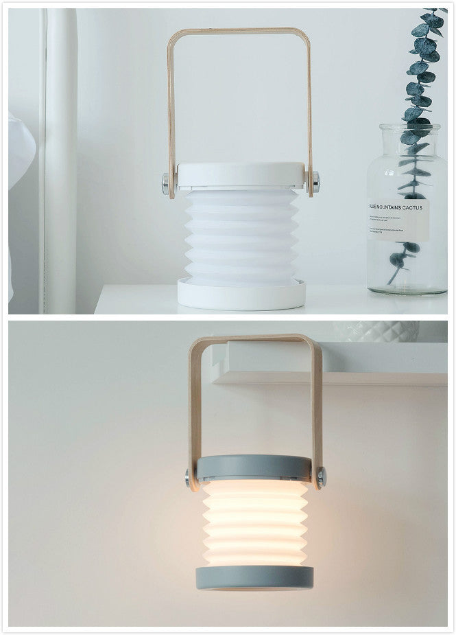 Lámpara LED de noche plegable, táctil, regulable, para lectura, portátil, recargable por USB, para el hogar