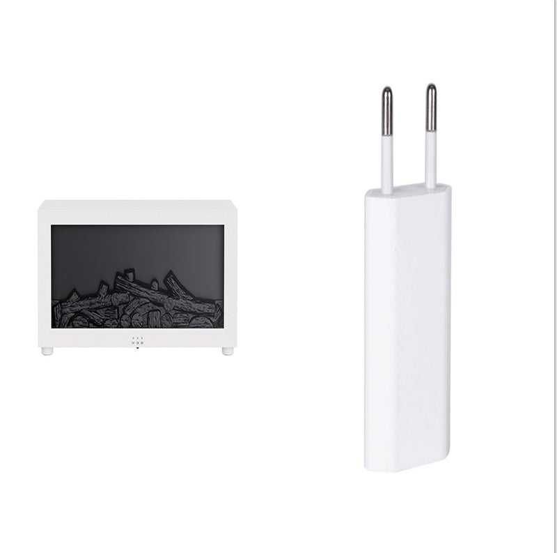 New Flame Essential Oil Diffuser Large Fog Volume Flame Humidifier 3D Flame Fireplace Lightning Machine