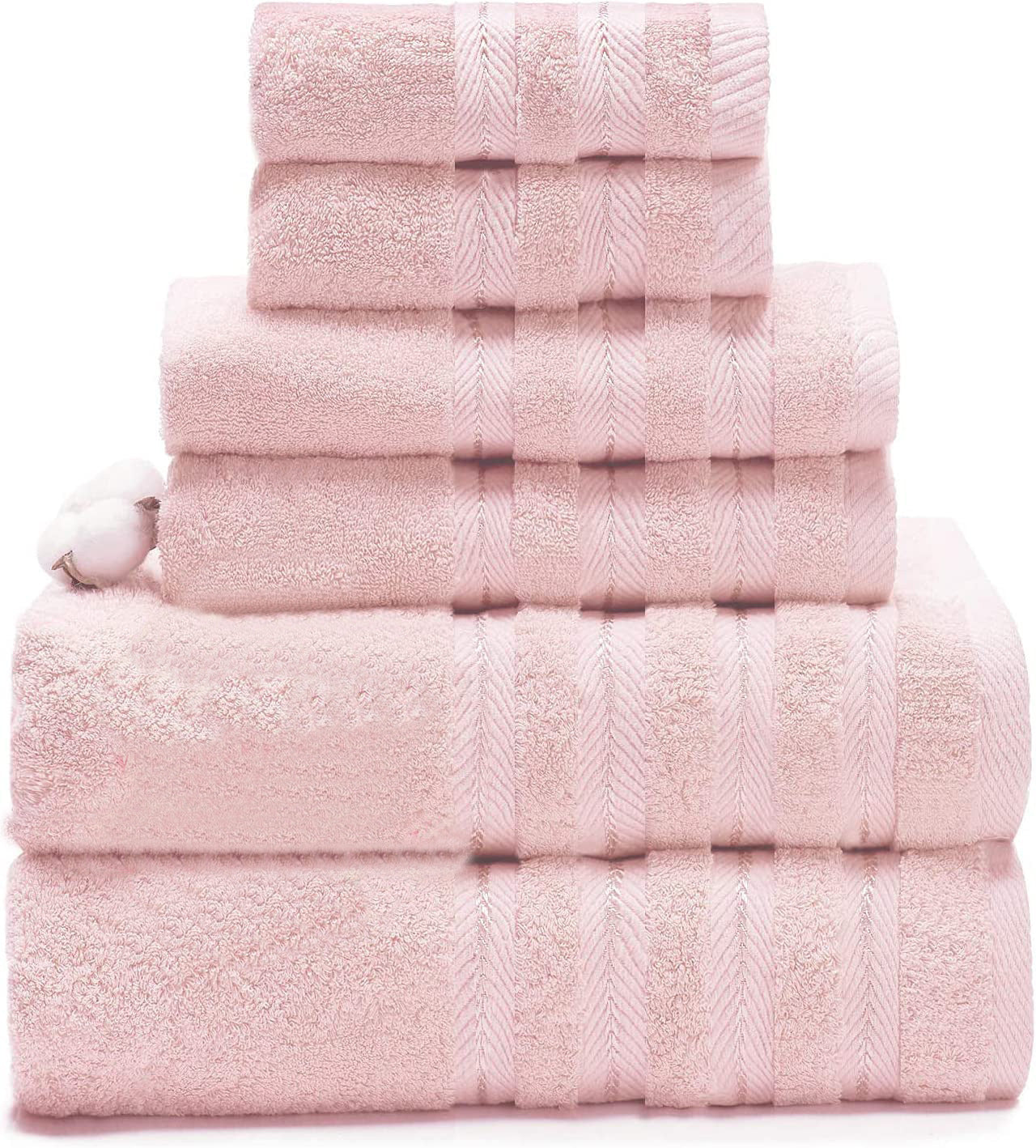 Juego de toallas de baño de algodón de fibra larga absorbente