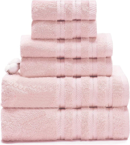 Juego de toallas de baño de algodón de fibra larga absorbente