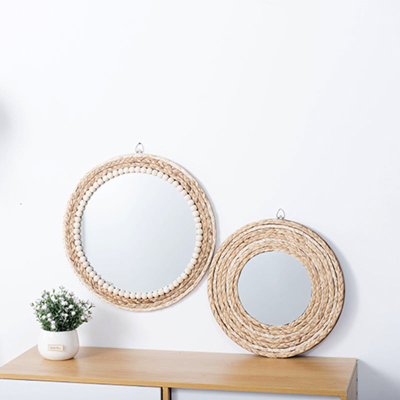 Round Makeup Mirror Wall-mounted Round Mirror Decor Bathroom