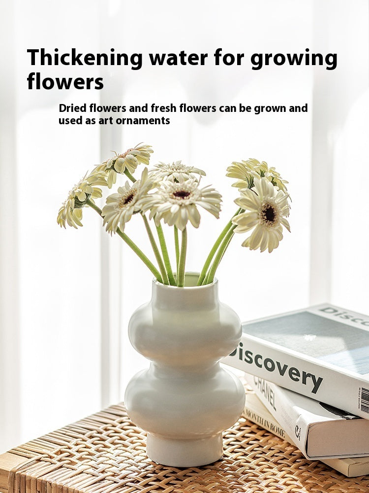 Minimalist Organic White Cream Style Ceramic Vase Decoration
