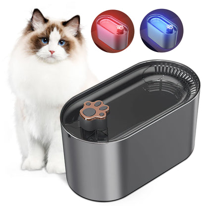 Bebedero automático con filtro para gatos de 3 l, dispensador de agua para mascotas, dispensador de agua ultrasilencioso con LED, productos para mascotas