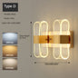 Lámpara de pared estilo art déco minimalista dorada, accesorio de iluminación para dormitorio