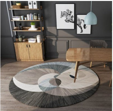 Round Rug Living Room Minimalist Farmhouse Style Coffee Table