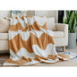 Retro Funky Groovy Style Half Velvet Knitted Sofa Blanket