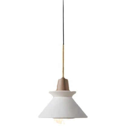Lámpara colgante minimalista creativa de cemento de estilo de madera para cocina y comedor