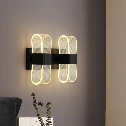 Golden Minimalist Art Deco Style Wall Lamp Lighting Fixture Bedroom
