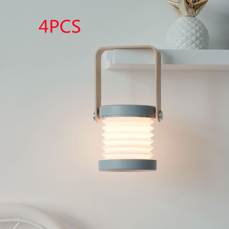 Lámpara LED de noche plegable, táctil, regulable, para lectura, portátil, recargable por USB, para el hogar