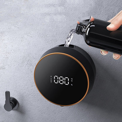 Machine automatique de désinfectant pour les mains à induction Machine à mousse murale à domicile Affichage de la température à LED Salle de bain rechargeable par USB