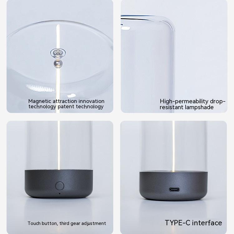 Nueva luz LED para acampar al aire libre, luz nocturna portátil recargable tipo C con alta transparencia y luz de ambiente creativo anticaídas