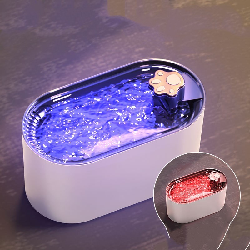 Bebedero automático con filtro para gatos de 3 l, dispensador de agua para mascotas, dispensador de agua ultrasilencioso con LED, productos para mascotas