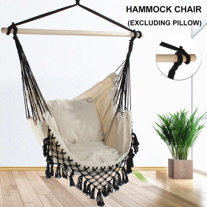 Chaise suspendue à pampilles de style ferme nordique bohème pour salon extérieur