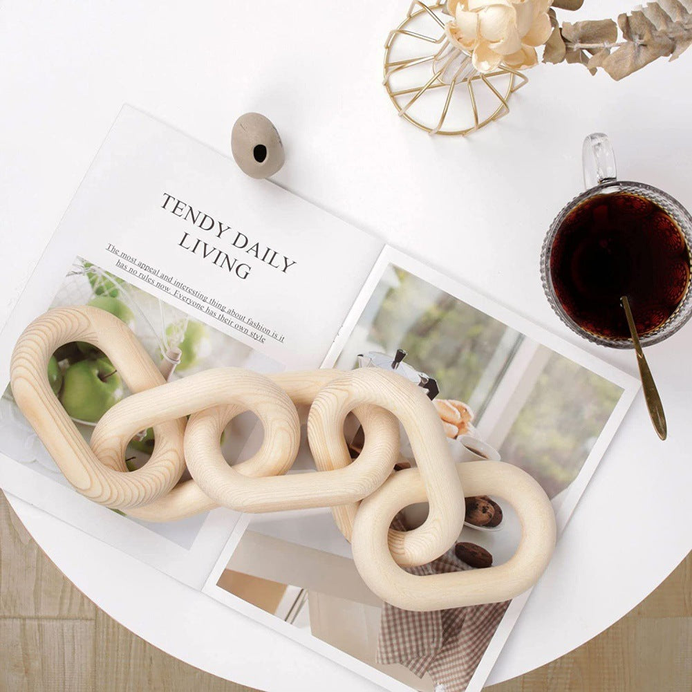 Bohemian Style Wooden Chain Link Decoration