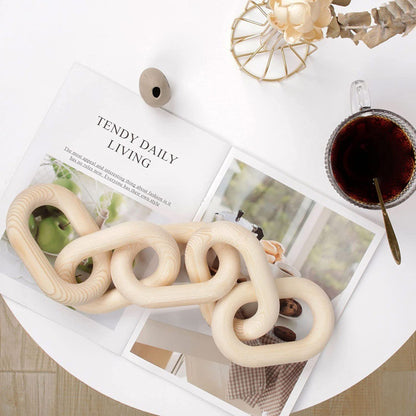 Bohemian Style Wooden Chain Link Decoration