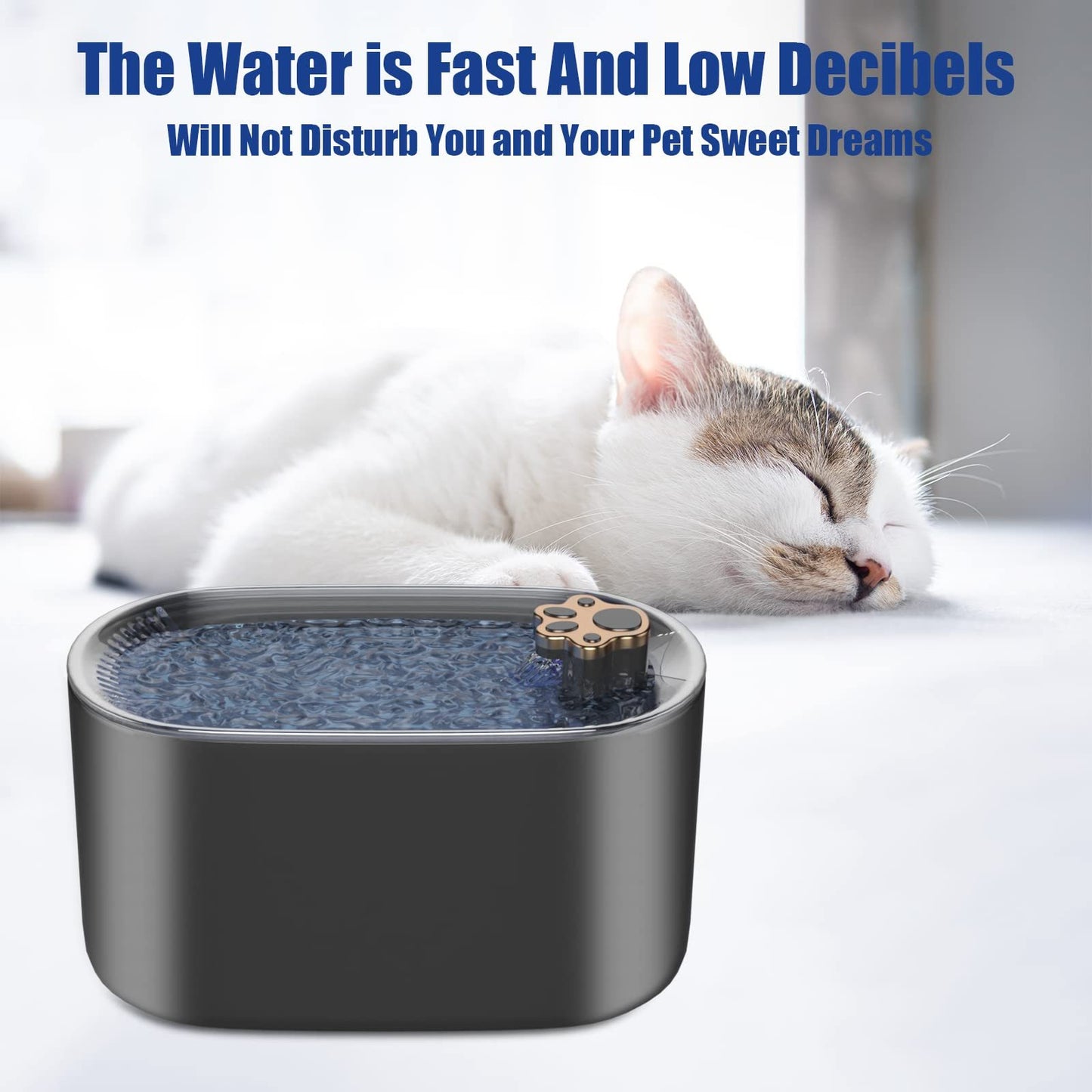Bebedero automático con filtro para gatos de 3 l, dispensador de agua para mascotas, dispensador de agua ultrasilencioso con LED, productos para mascotas