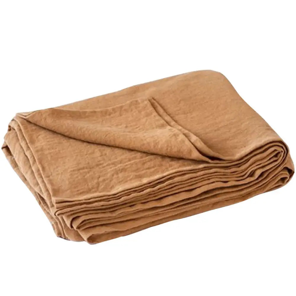 Ins Style Minimalist Organic Pure Linen Bed Sheet Bedroom