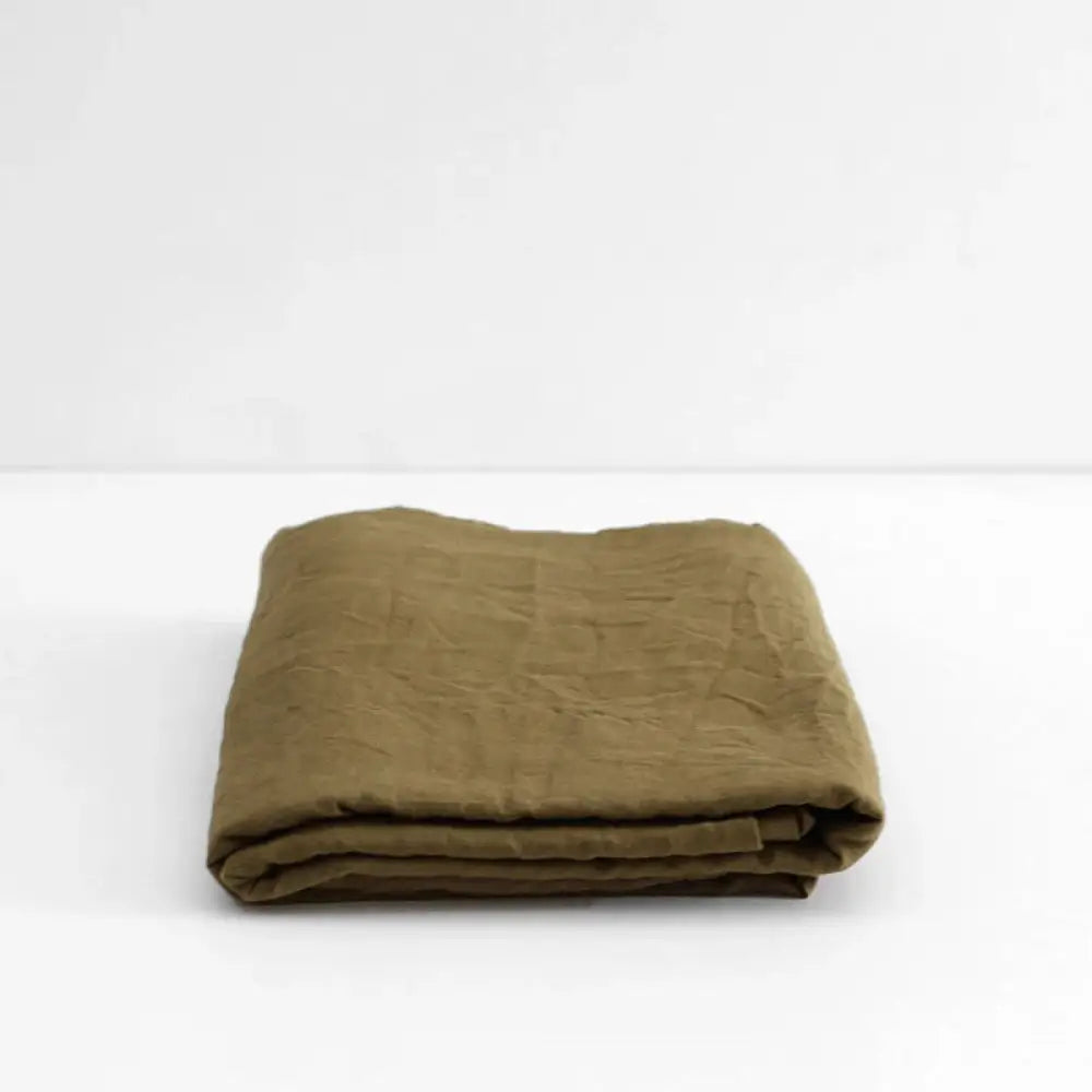 Ins Style Minimalist Organic Pure Linen Bed Sheet Bedroom