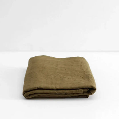 Ins Style Minimalist Organic Pure Linen Bed Sheet Bedroom